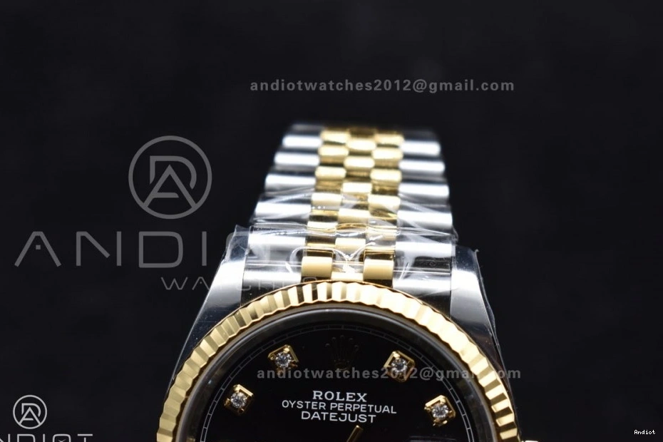 126233 Clean Bracelet Steel Black VR3235 Best Jubilee Dial on YG Diamonds 904L DateJust SS 1:1 Edition 36 0701